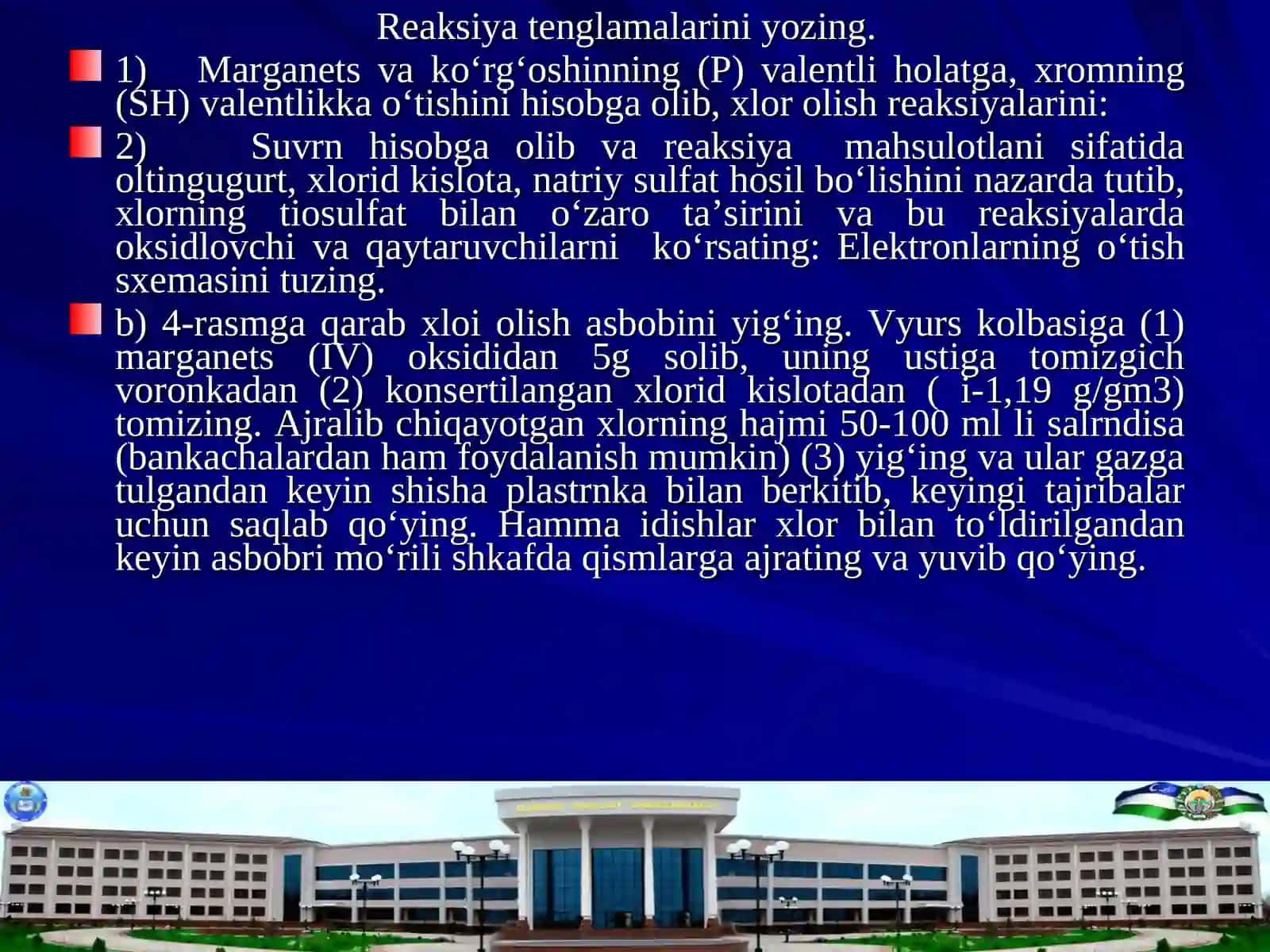 Galogenlar. galogenlarning vodorodli birikmalari. galogenlarning kislorodli birikmalari 3
