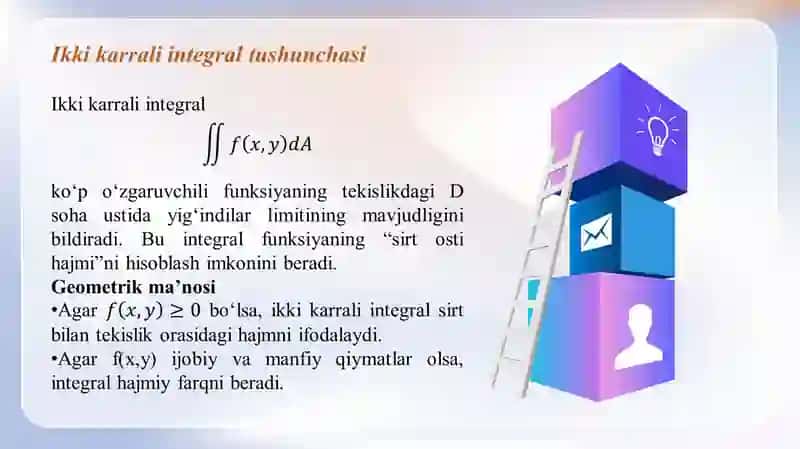 Ikki karrali integralni hisoblash usullari 3