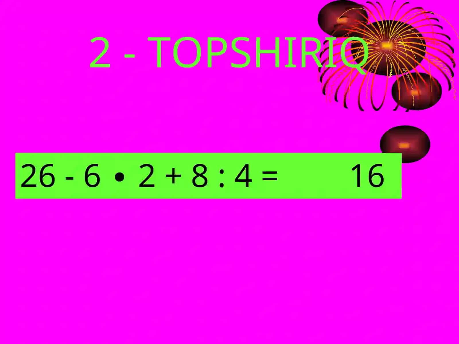 TO`RT AMALGA DOIRMISOLLAR 3