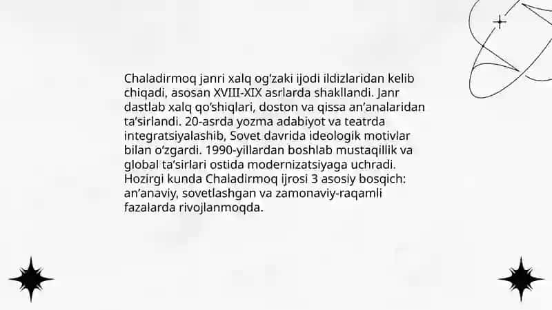 Chaladirmoq janri xususida 3