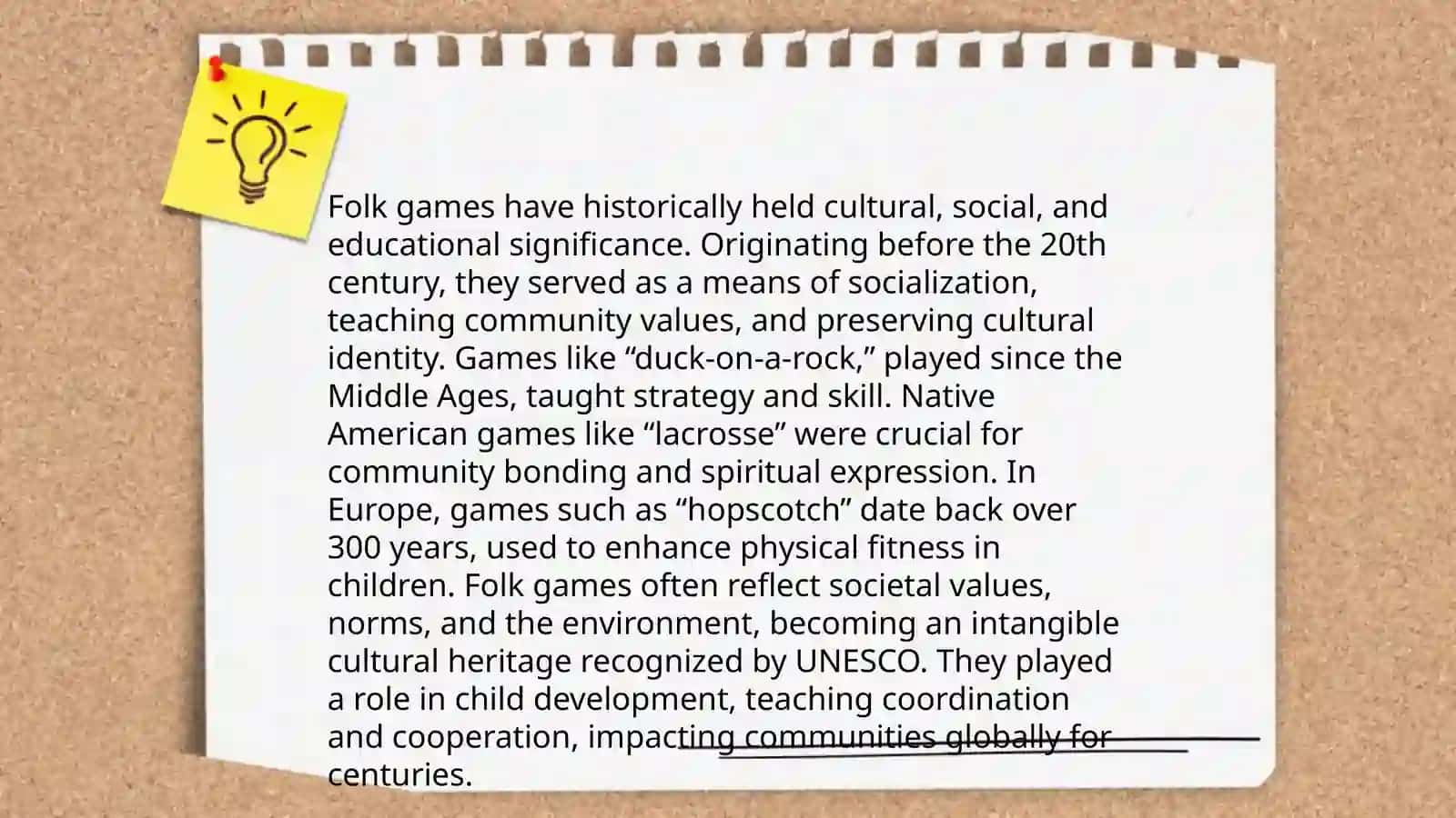 Analysis of folk games 3