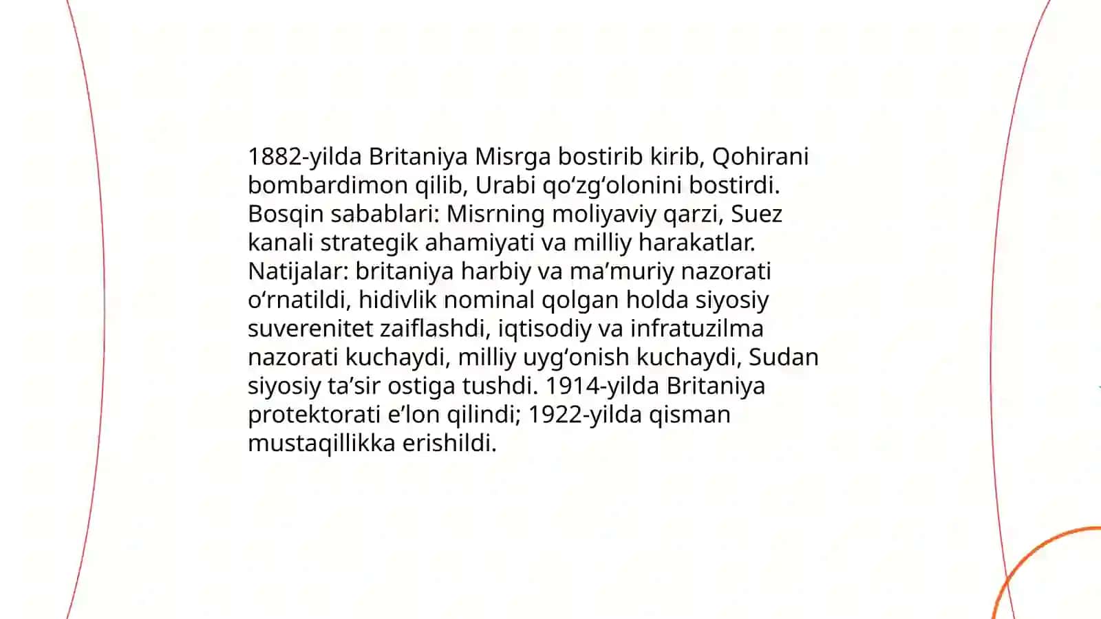 19 asr oxiri 20 asr boshlarida arab mamlakatlari 3