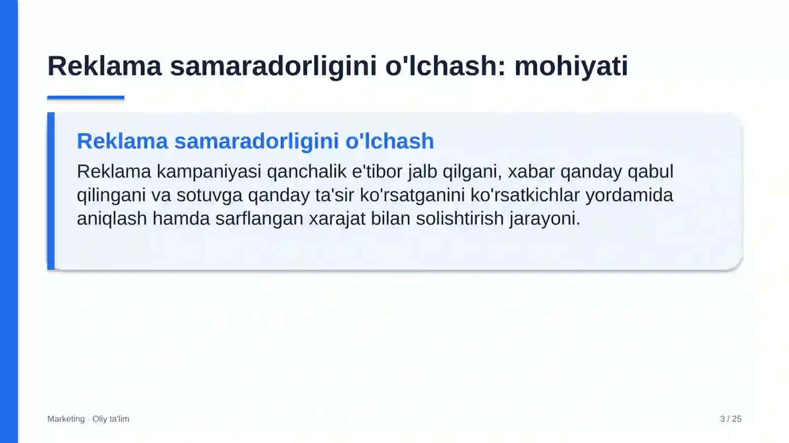 Podkast studiyalarida reklama samaradorligini o'lchash 3