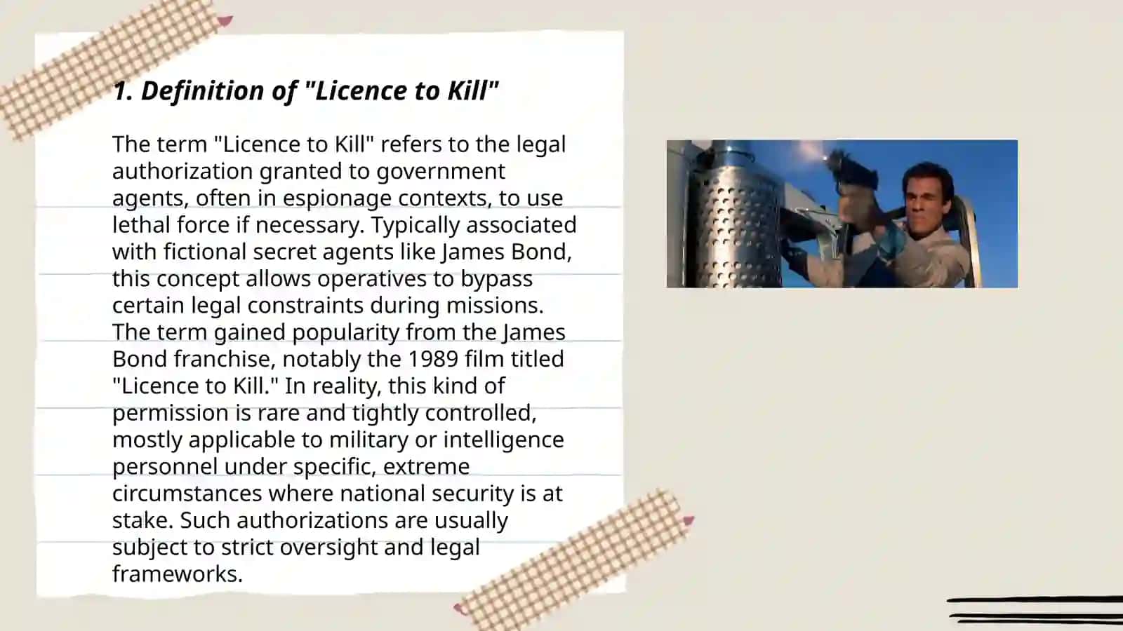 Licence to kill 3