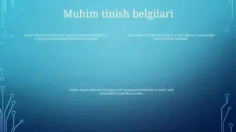 Tinish Belgilari 3