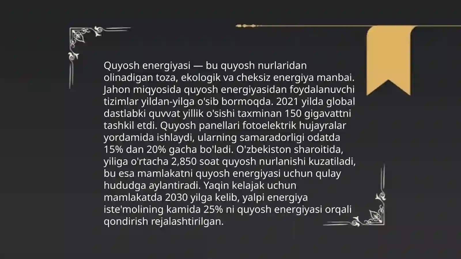 Quyosh energiyasi 3