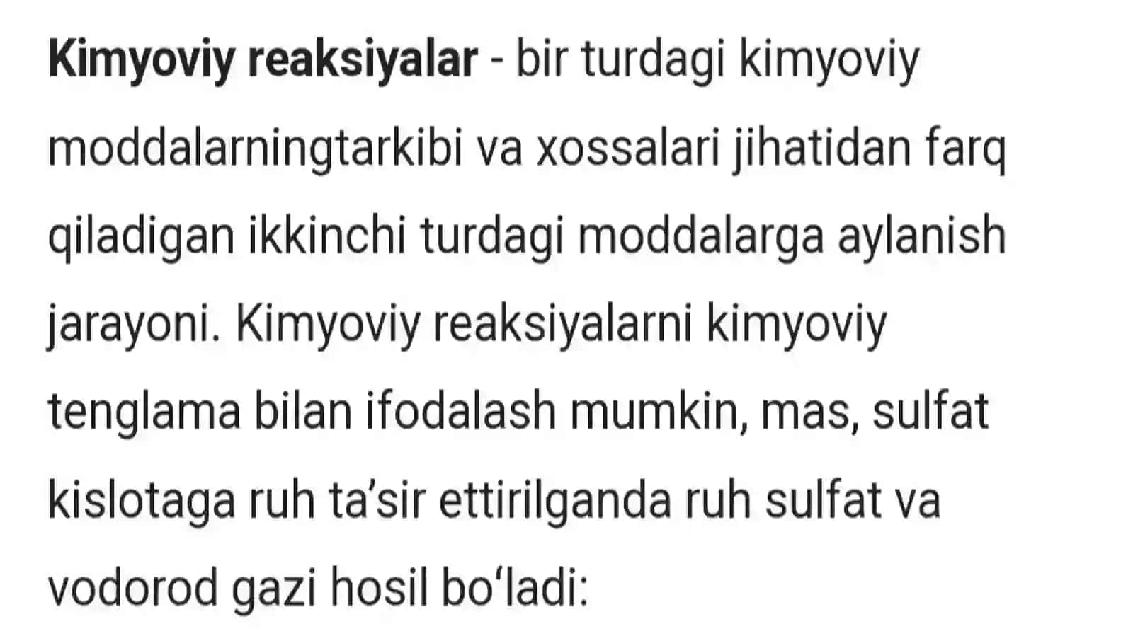 Reaksiyaning yo’nalishi 3