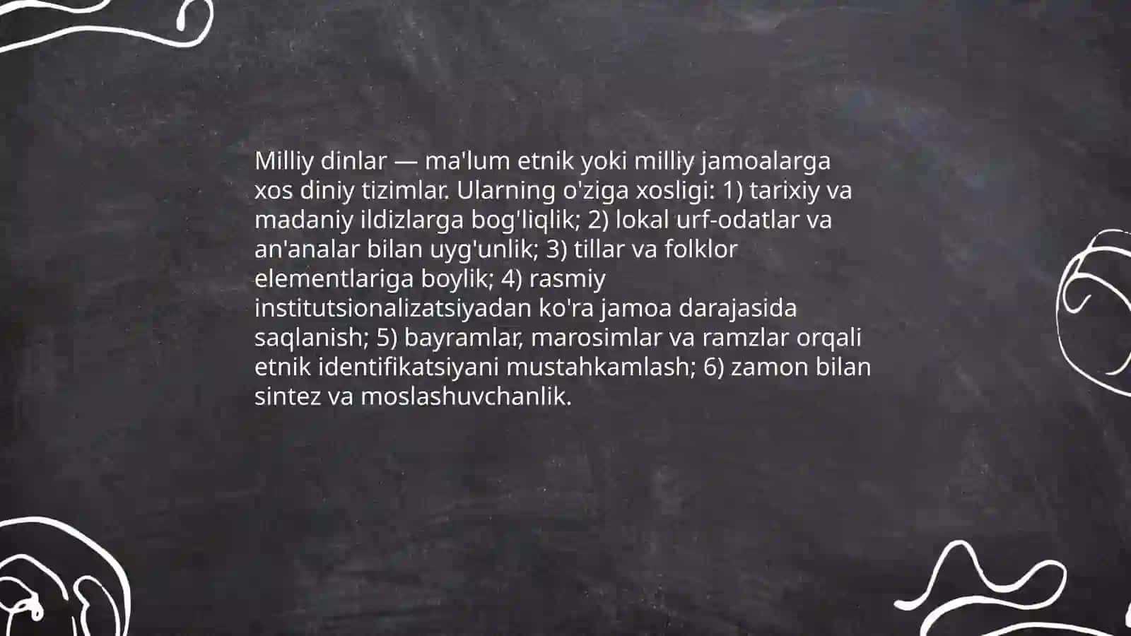 Milliy Dinlar 3