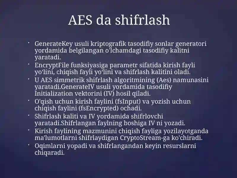 Shifrlash algoritmlari 3