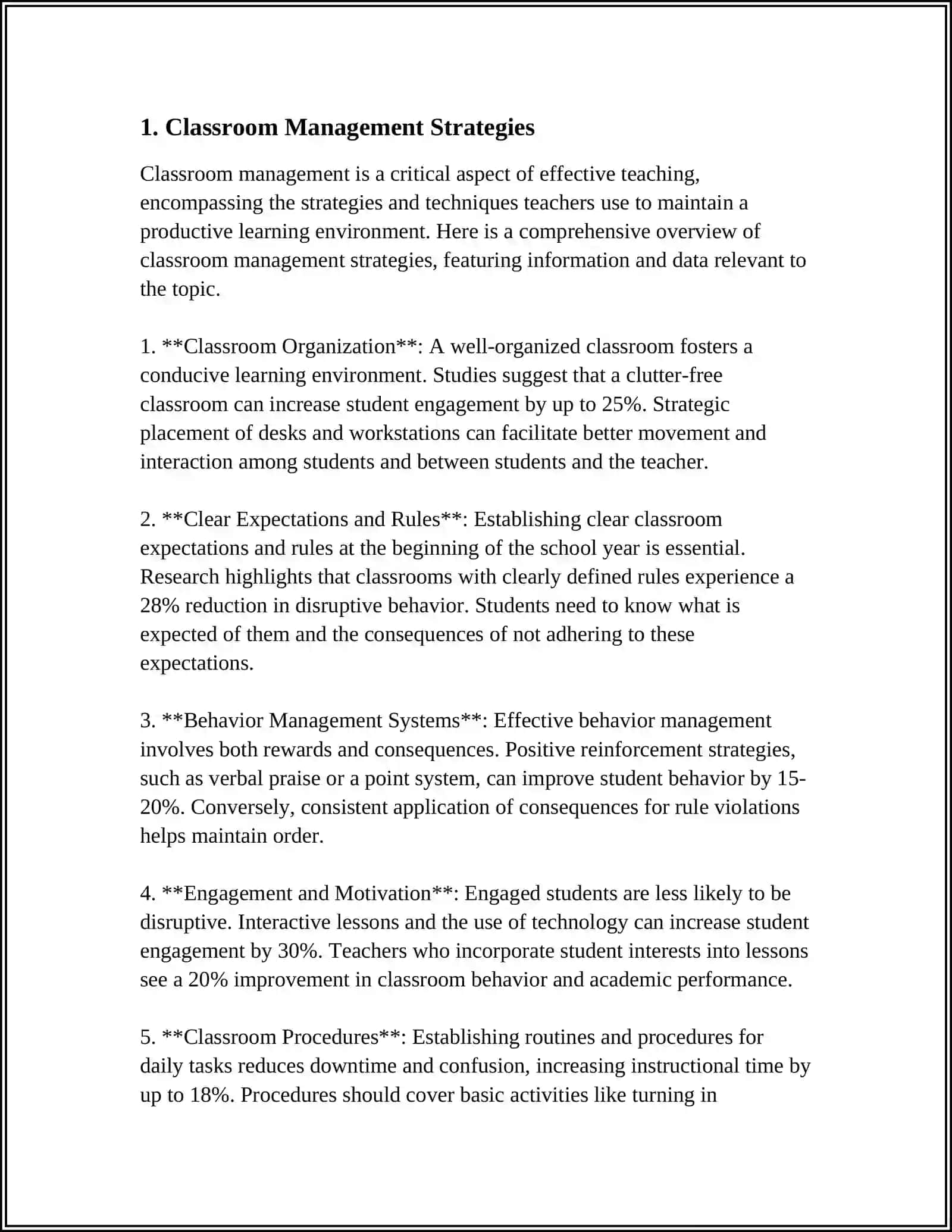 Classroom Management Strategies 3