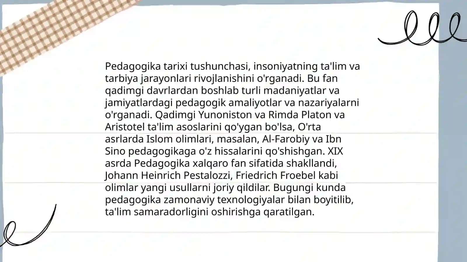 Pedagogika tarixi va talim 3