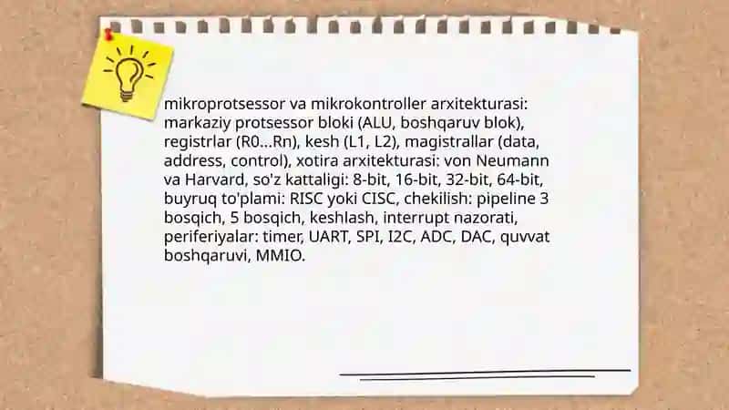 Mikroprotsessorlar va mikrokontrollerlar 3