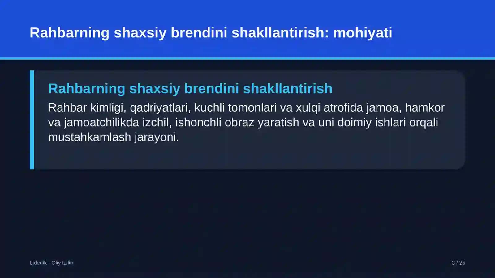 Interfeys dizayni studiyalarida rahbarning shaxsiy brendini shakllantirish 3