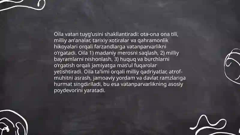 Oila vatan ichra vatan 3