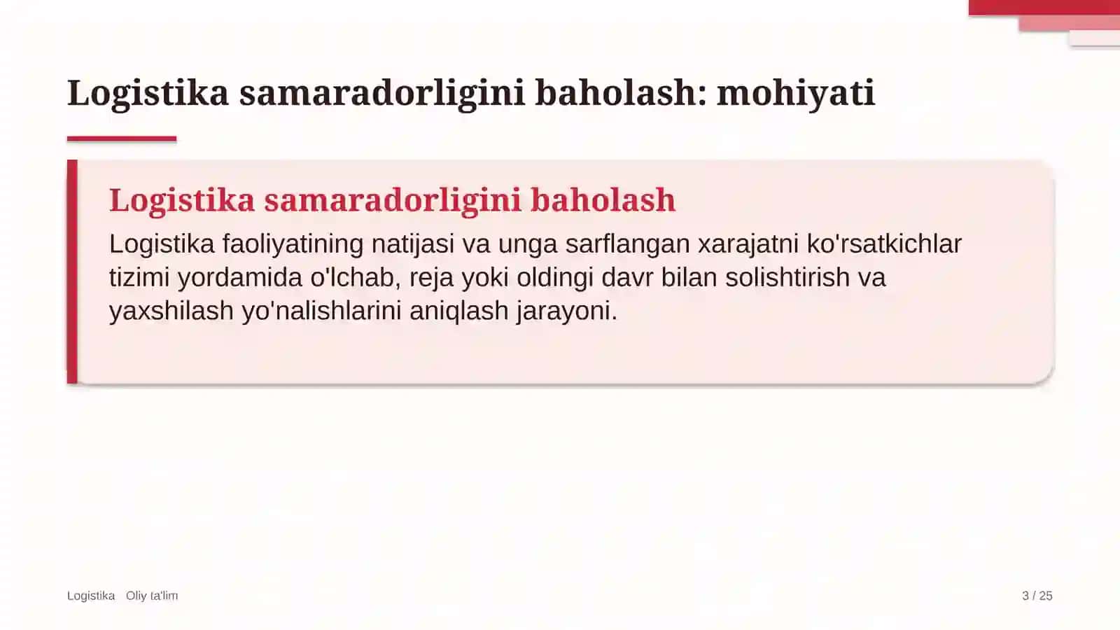 Bog'dorchilikda logistika samaradorligini baholash 3