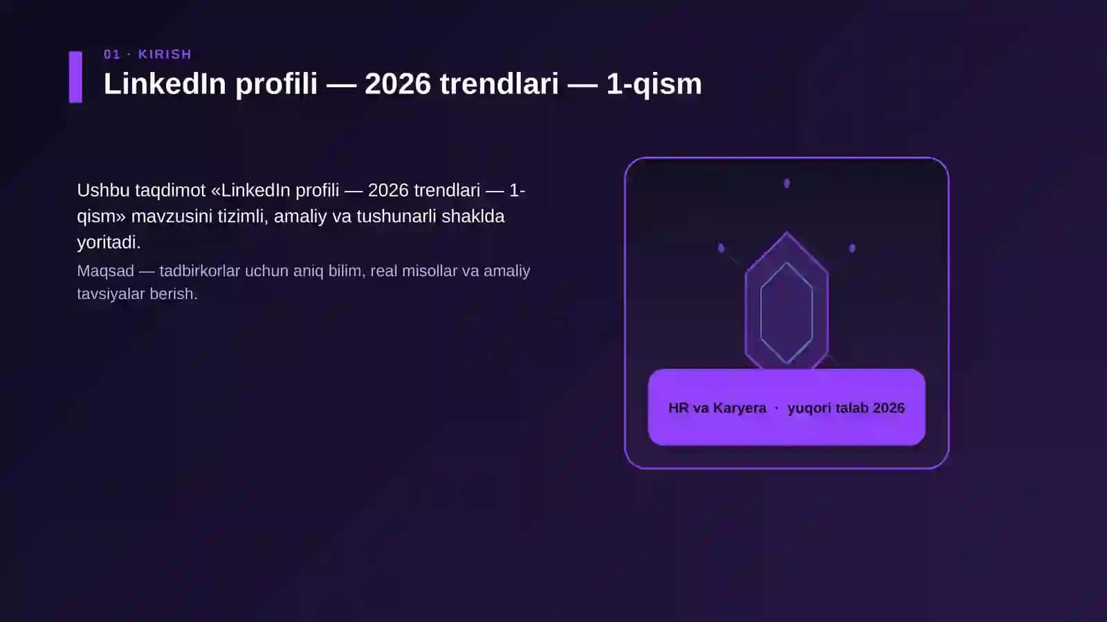 LinkedIn profili — 2026 trendlari — 1-qism 3