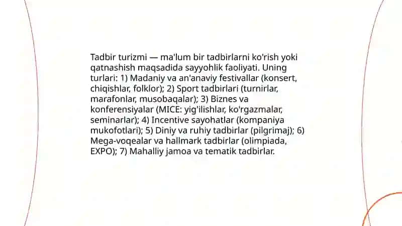 Tadbir turizmi 3