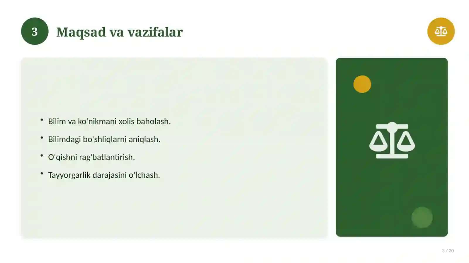 Informatika fanidan 8-sinf: CHSB (chorak summativ baholash) 3