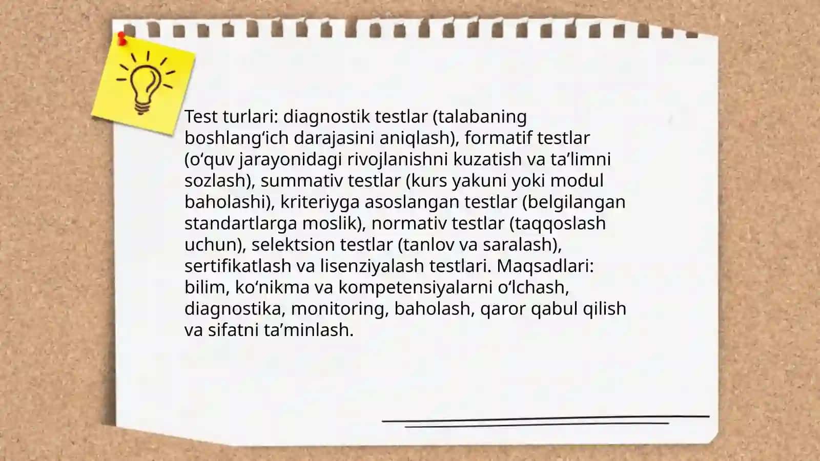 Testlarni tashkil etish va ularning natijalarini qayta ishlash 3
