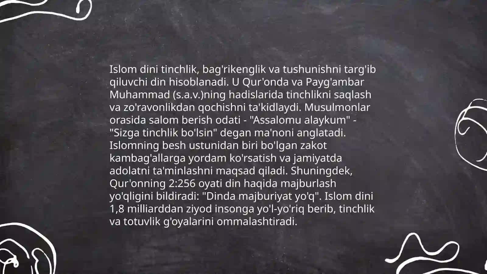 Islom tinchlik va ma'rifat dini 3