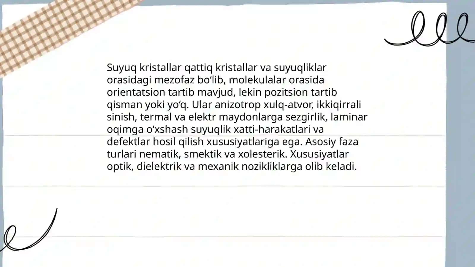 Suyuq kristallar va ularning xususiyatlari 3