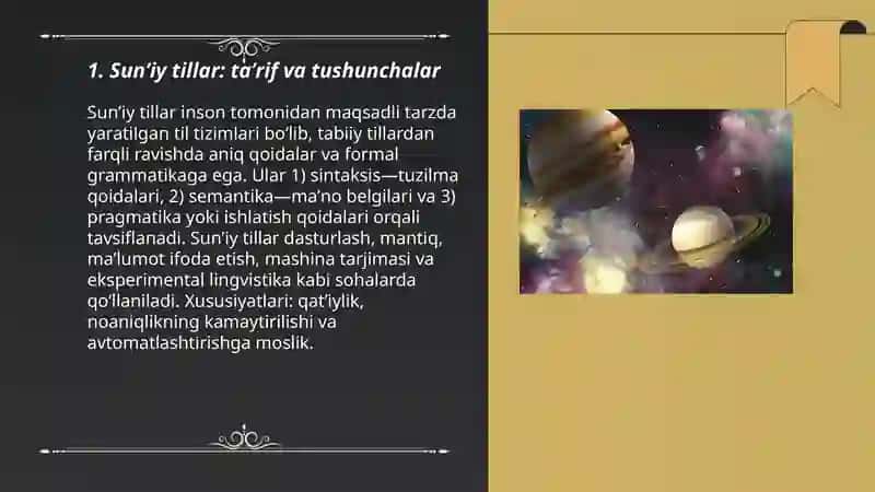 Sunʼiy tillar 3