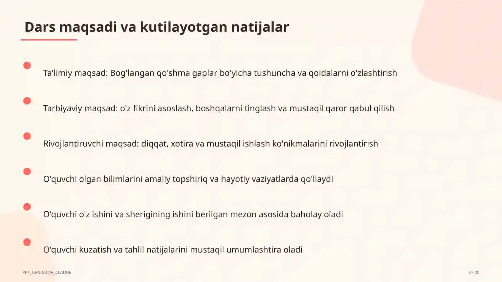 Bog'langan qo'shma gaplar (9-sinf) 3
