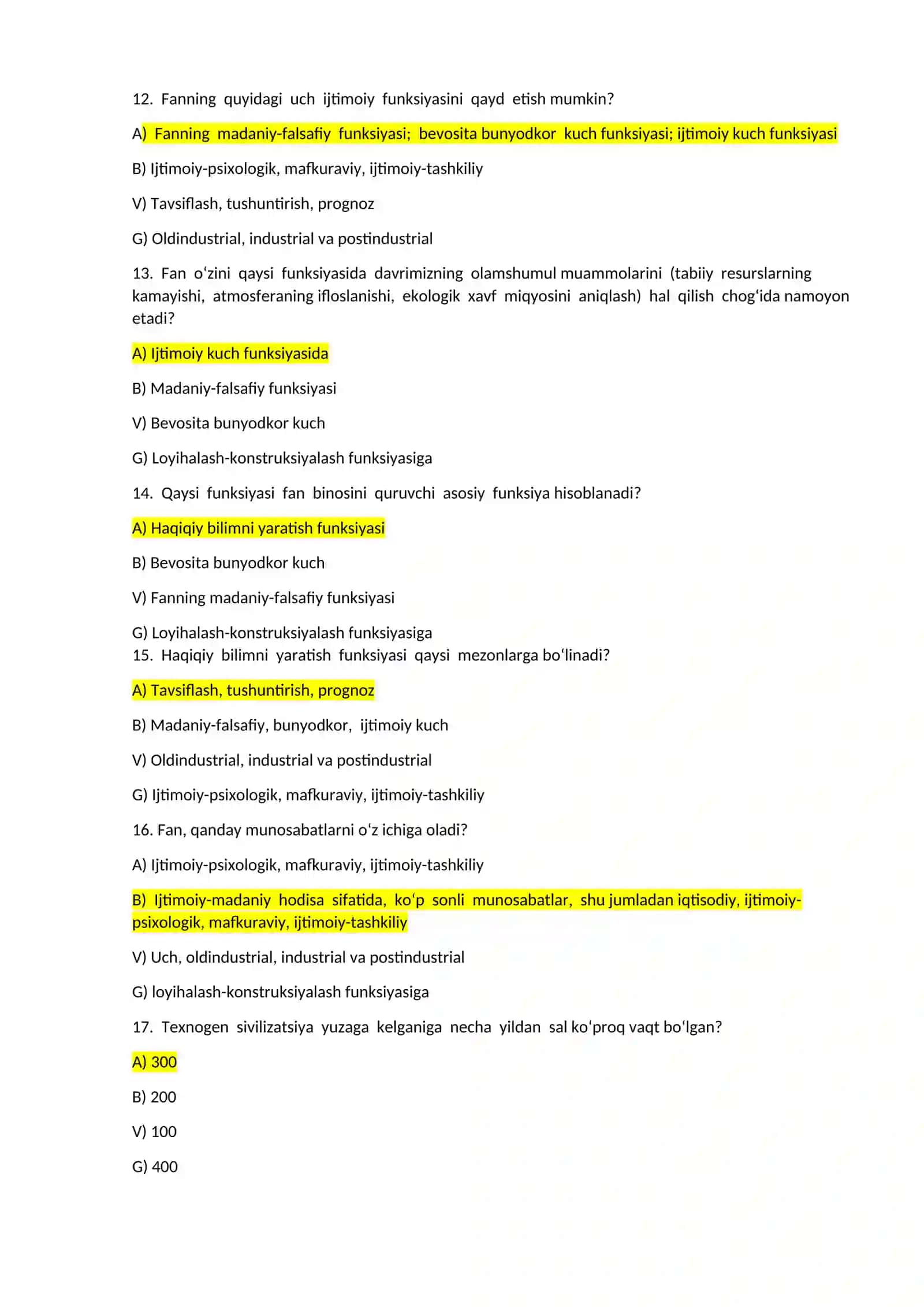 ILMIY VA IJODIY ISH YOZISH ASOSLARI fanidan oraliq nazorat testi 3