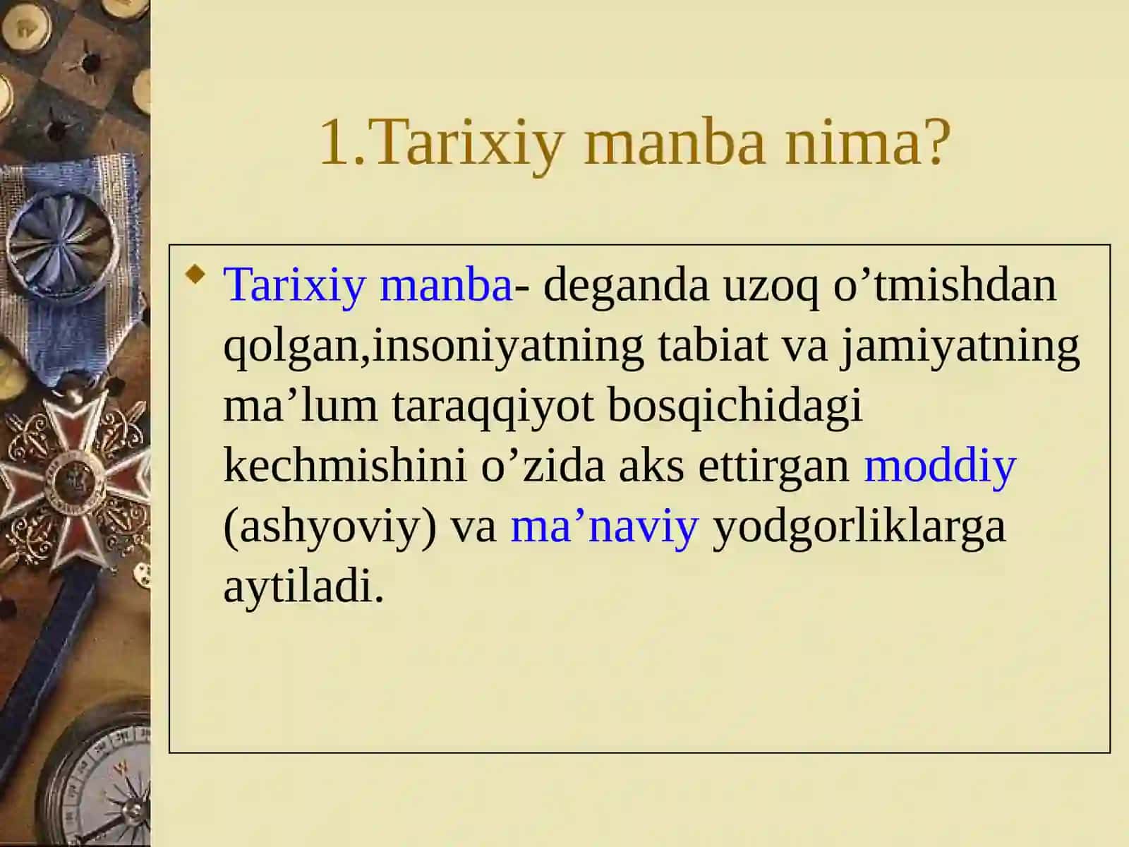 TARIXIY MANBALARTAQDIMOT 3