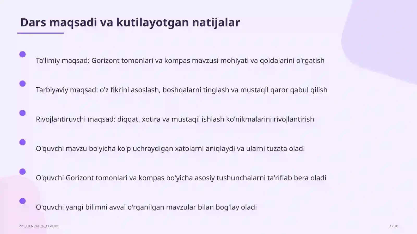 Gorizont tomonlari va kompas (3-sinf) 3