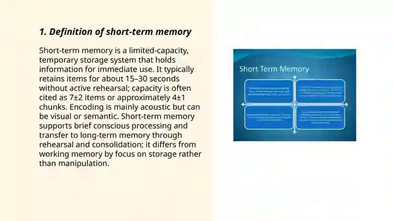 Short-term memory 3