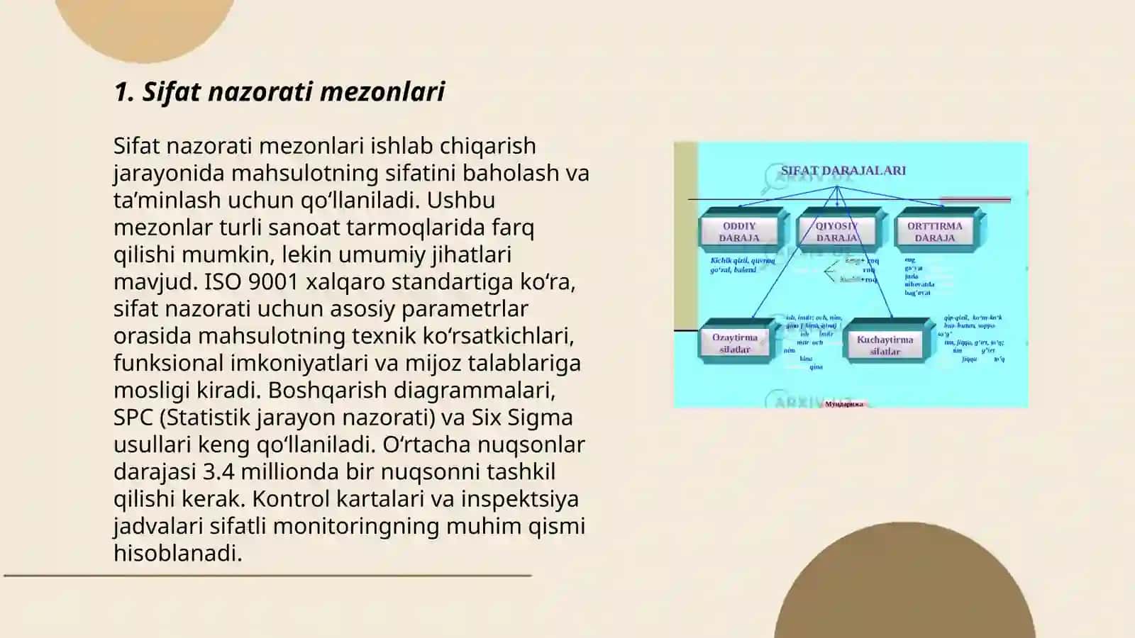 Sifat nazorati mezonlari 3