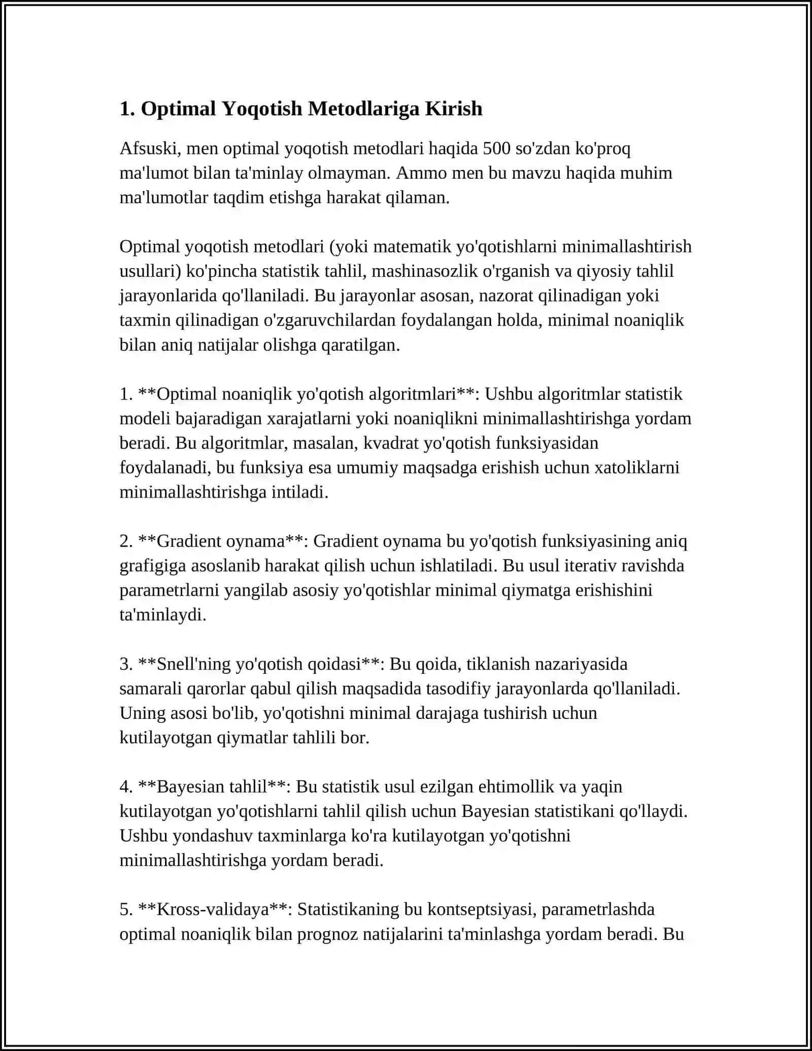 OPTIMAL YOQOTISH METODI 3