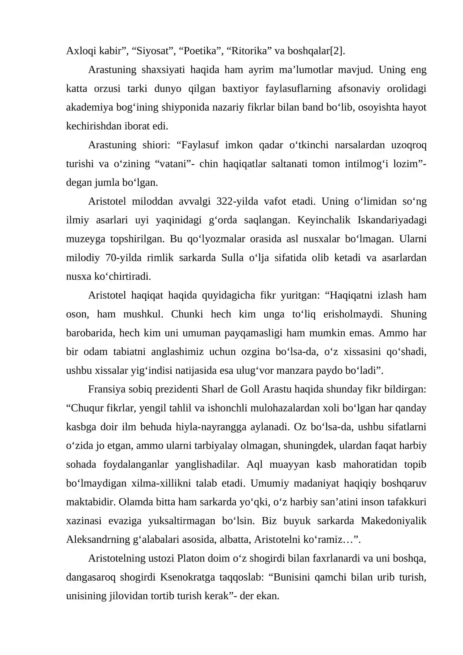 Aristotel falsafasi asari muallifi 3