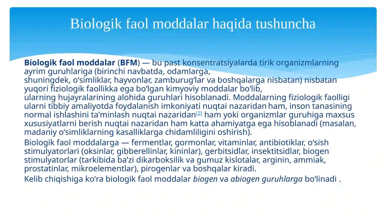 Biologik Faol Moddalar 3