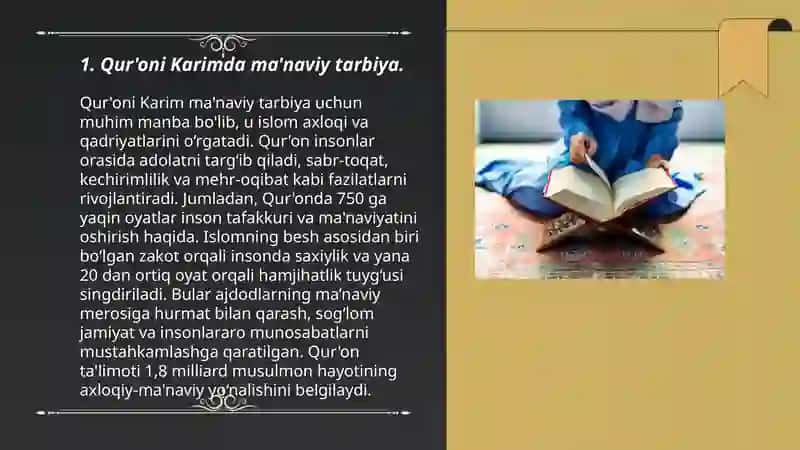 Qurʼoni karim. Hadislarning maʼnaviy ahloqiy estetik, pedagogik, oʻrganish masalalari 3