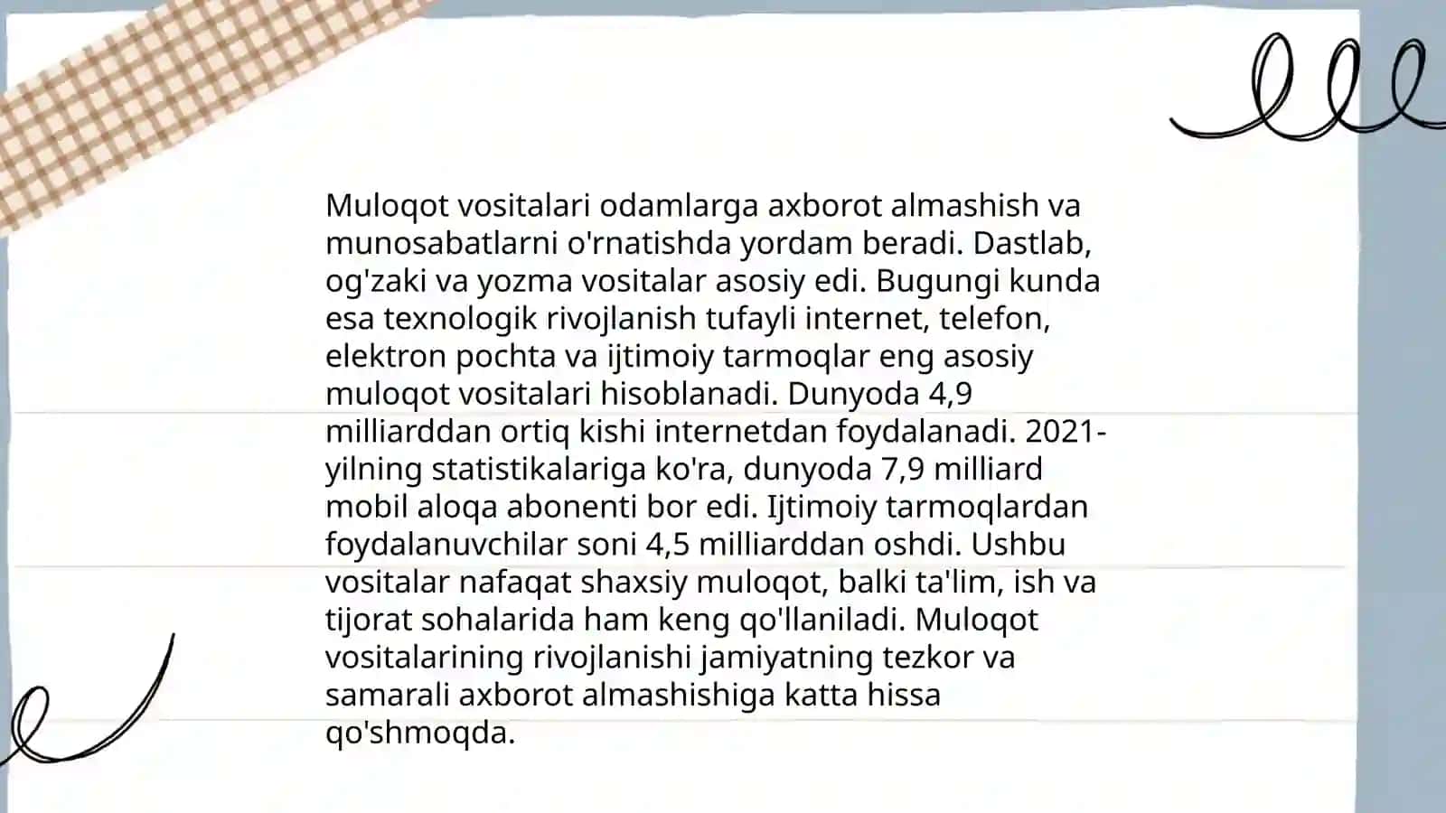 Muloqot vositalari 3
