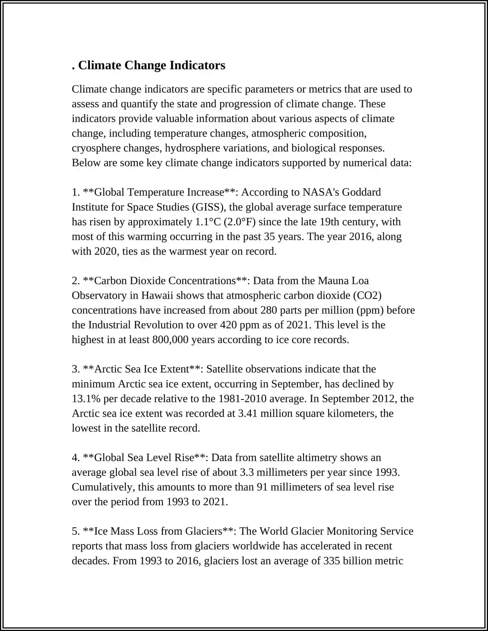 Climate Change Indicators 3