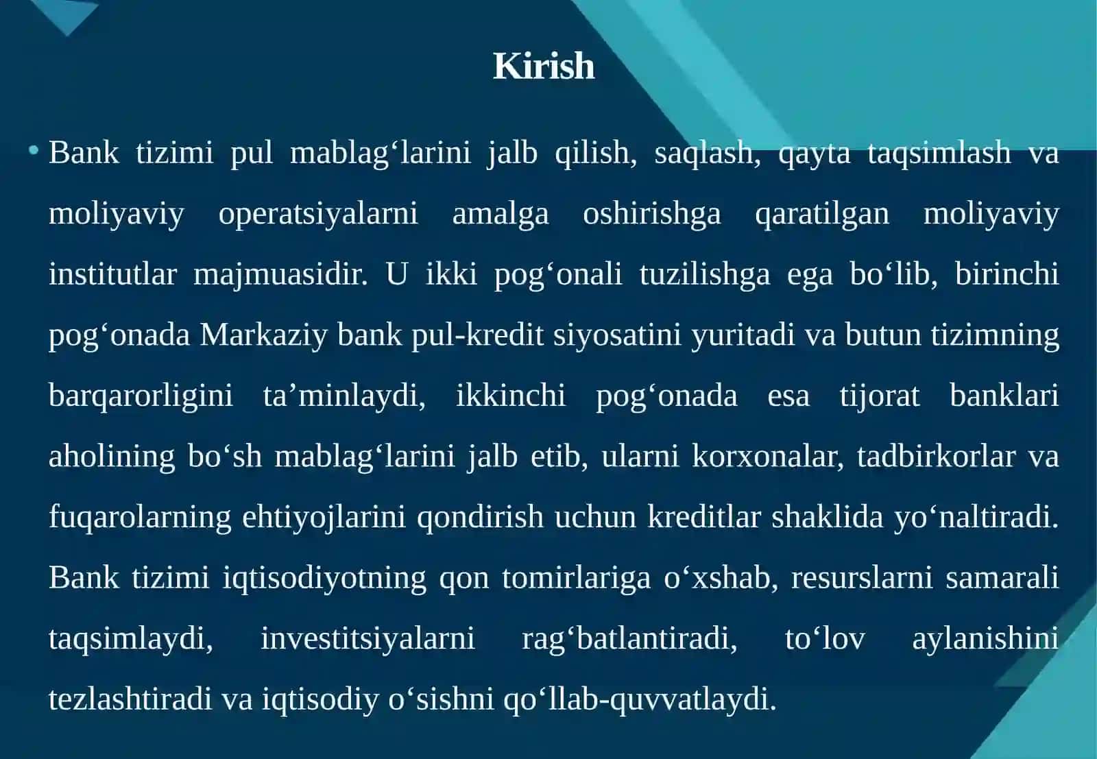 Bank tizimi 3