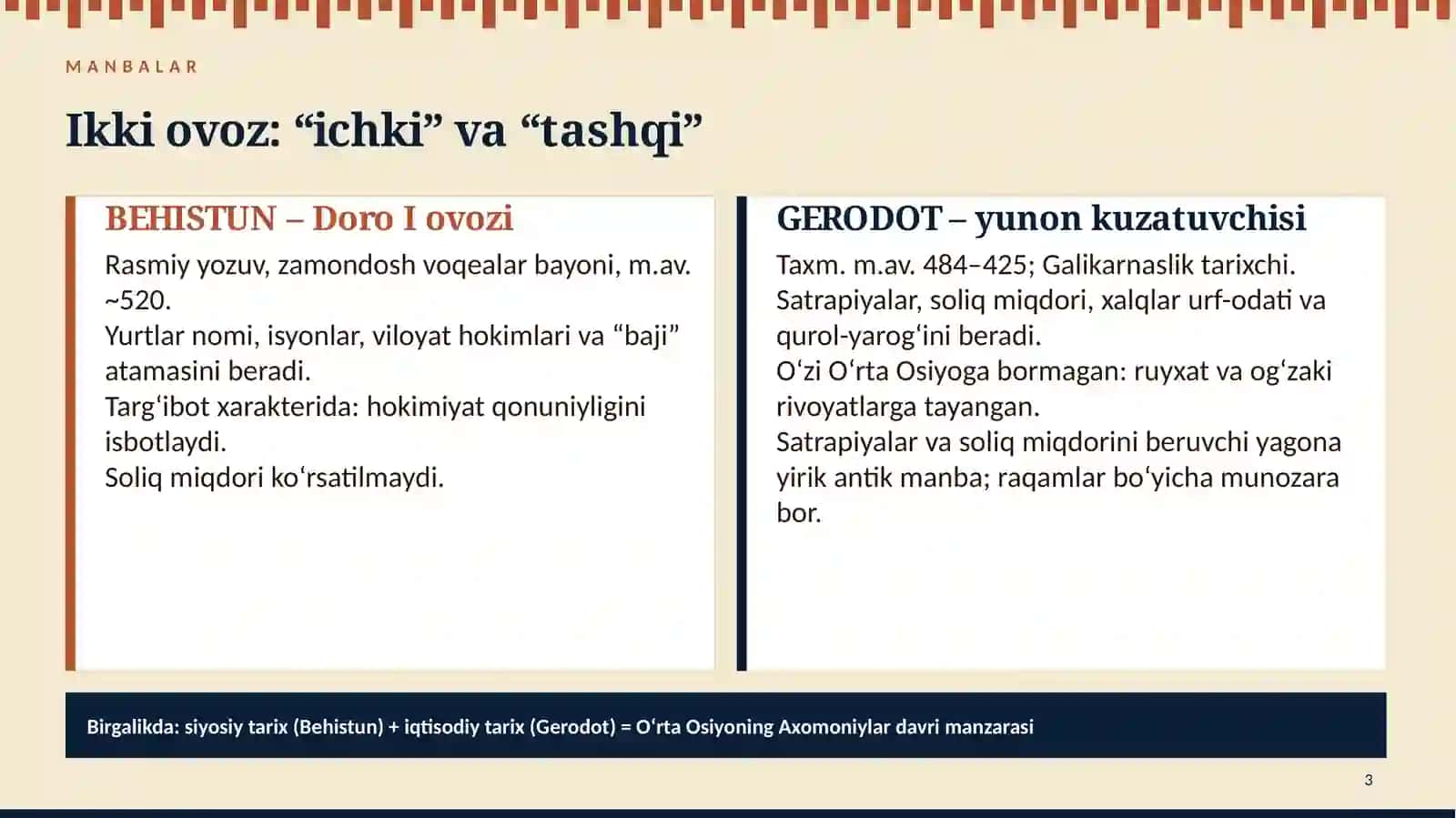 BEHISTUN YOZUVI va GERODOT “TARIX”i 3