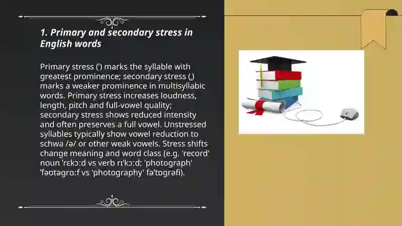 Stress. Strong and weak vowels 3