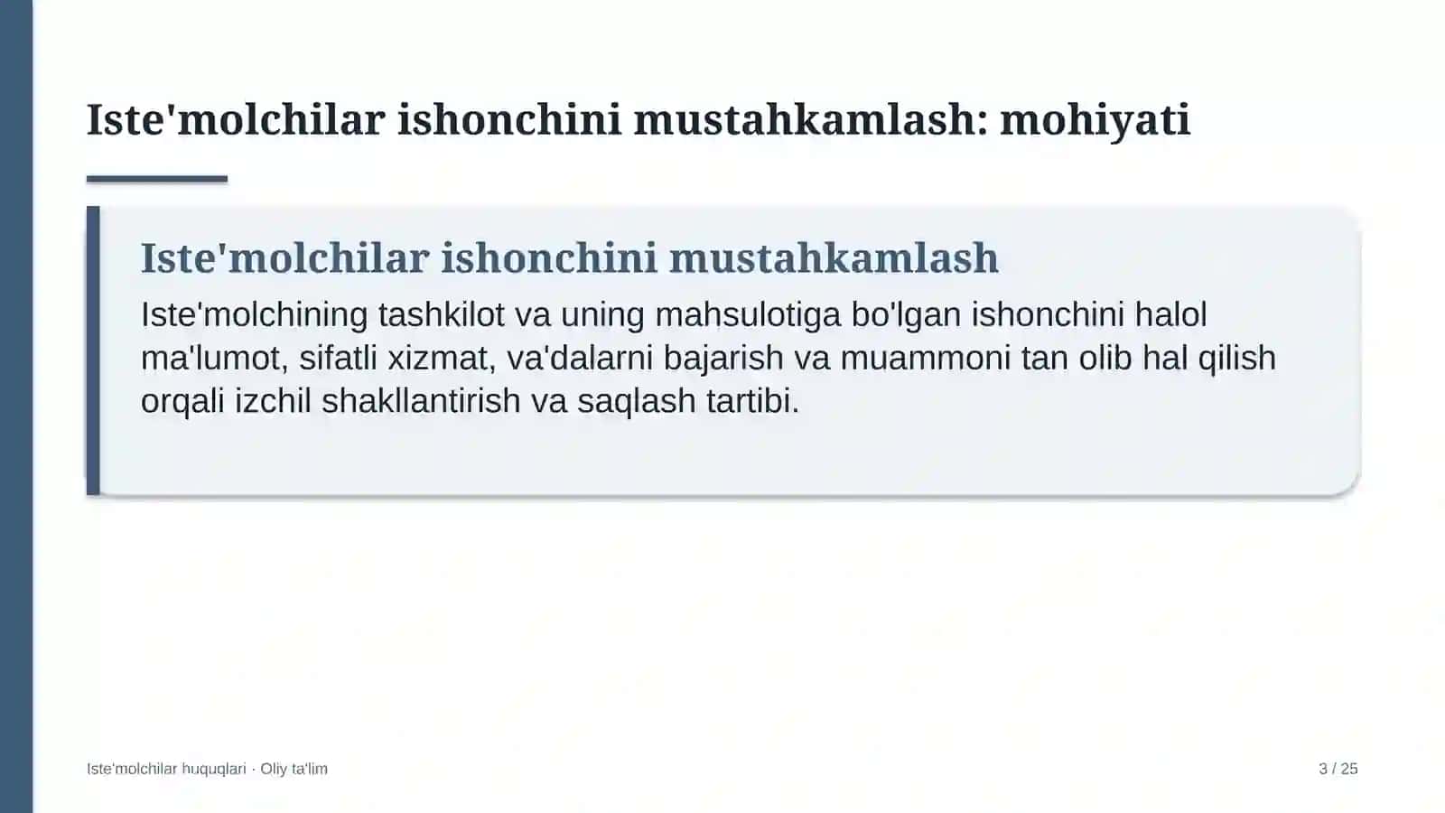 vagon depolarida iste'molchilar ishonchini mustahkamlash 4231 3