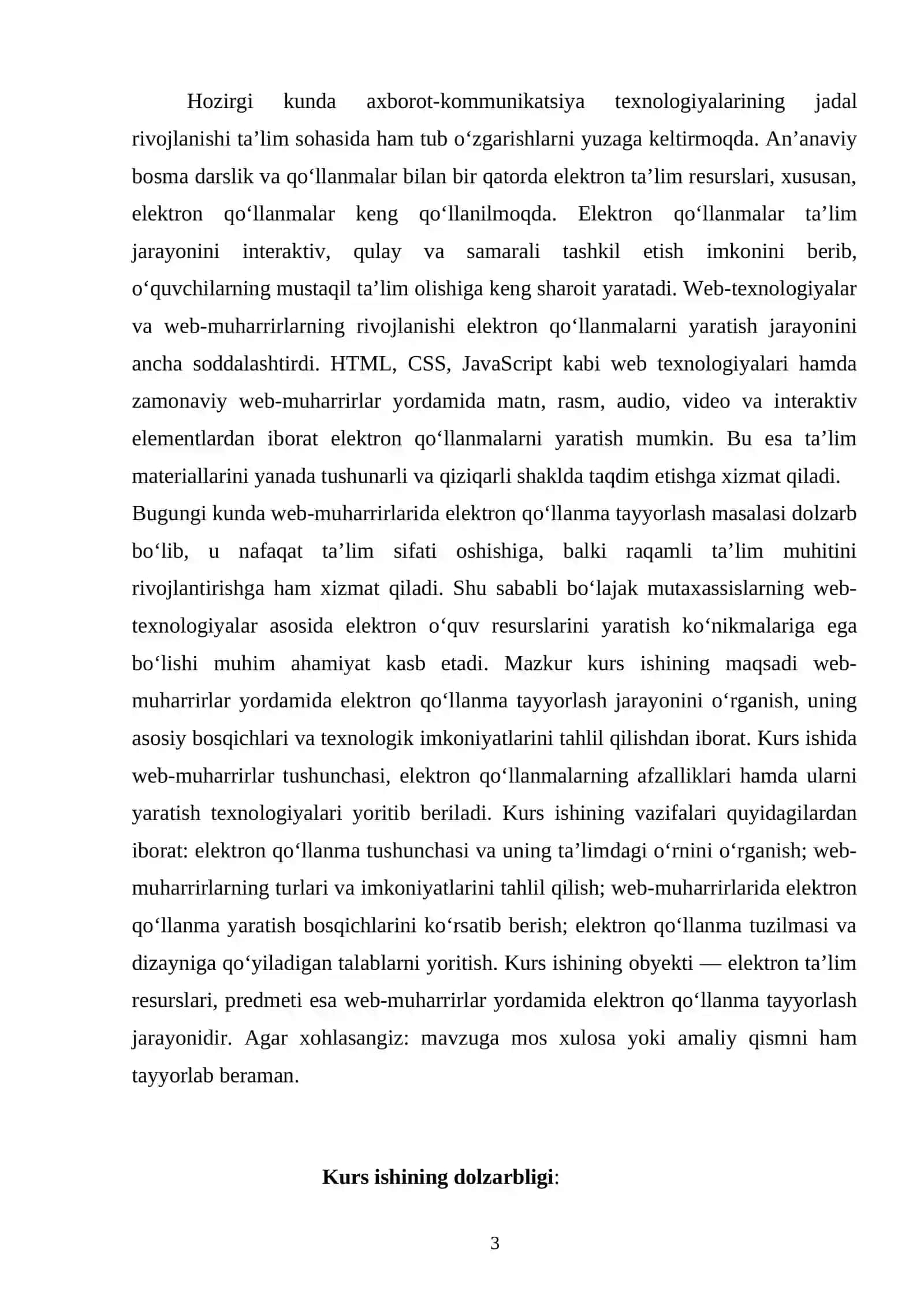 Web-muxarrirlarida electron qo’llanma yaratish 3