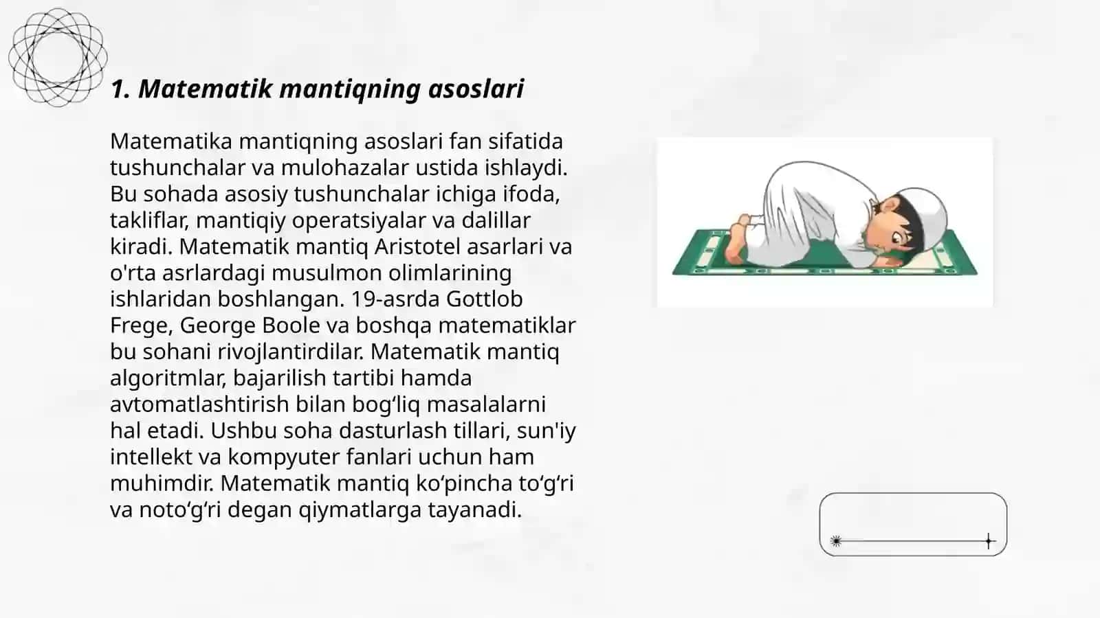 Matematik mantiq elementlar Usmonov 3