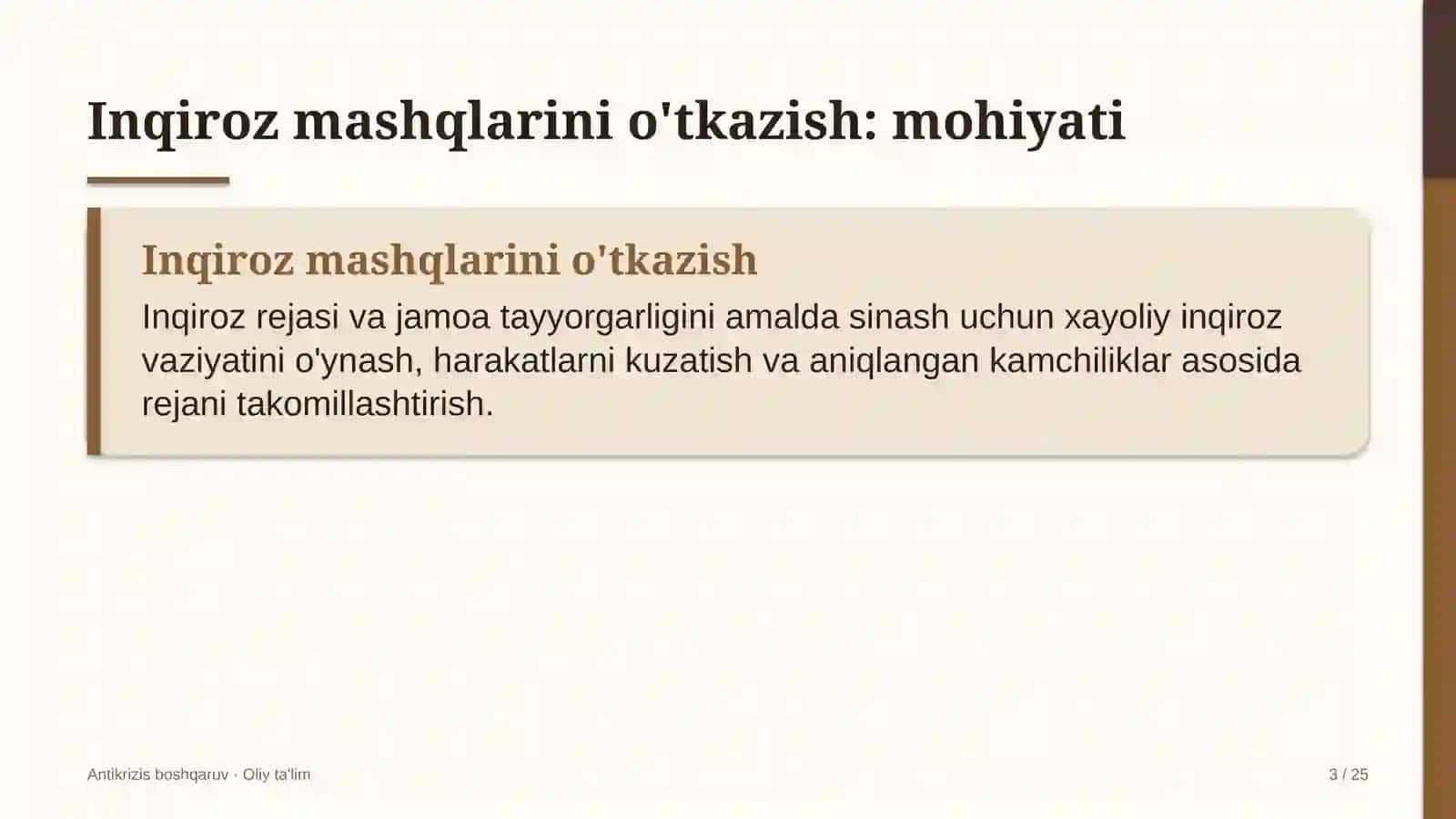 axborot agentliklarida inqiroz mashqlarini o'tkazish 8997 3