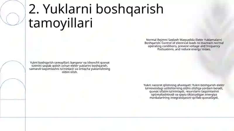 Elektr Yuklamalarni Boshqarish 3