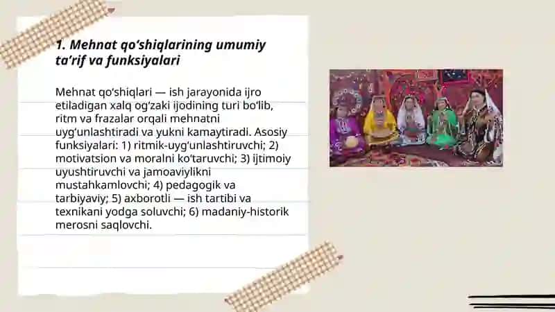 Mehnat qoʻshiqlari 3