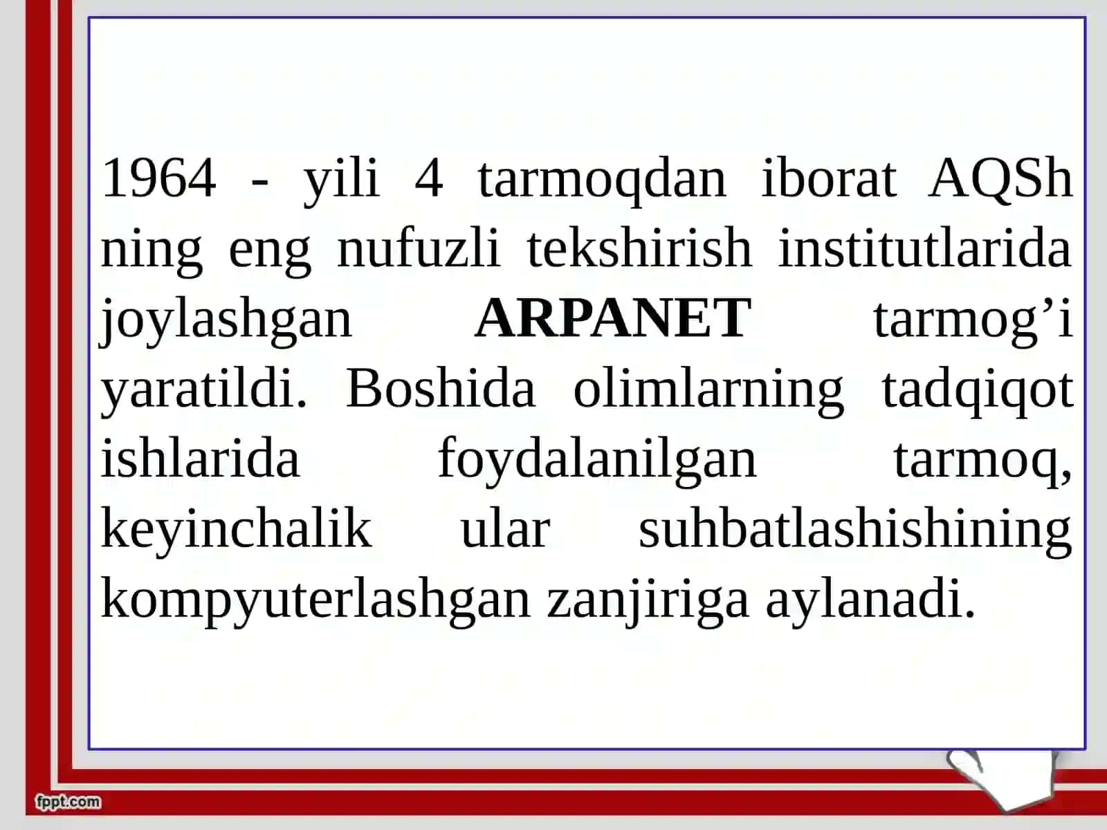 INTERNET TARMOQLARIDA AXBOROT MAKONI 3