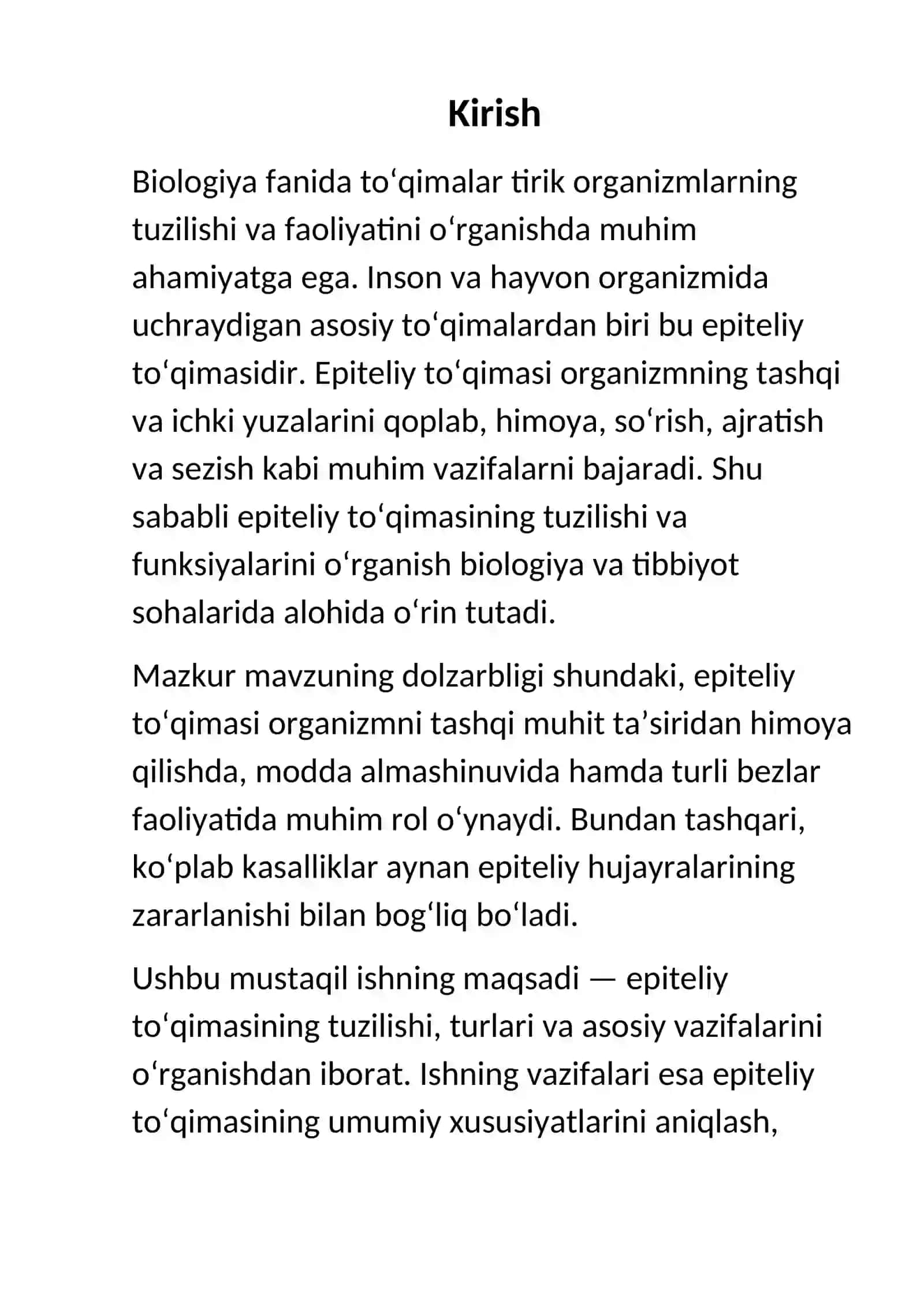 Epiteliy to'qimasi 3