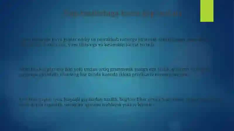 Gapning tuzilish jihatdan turlari 3